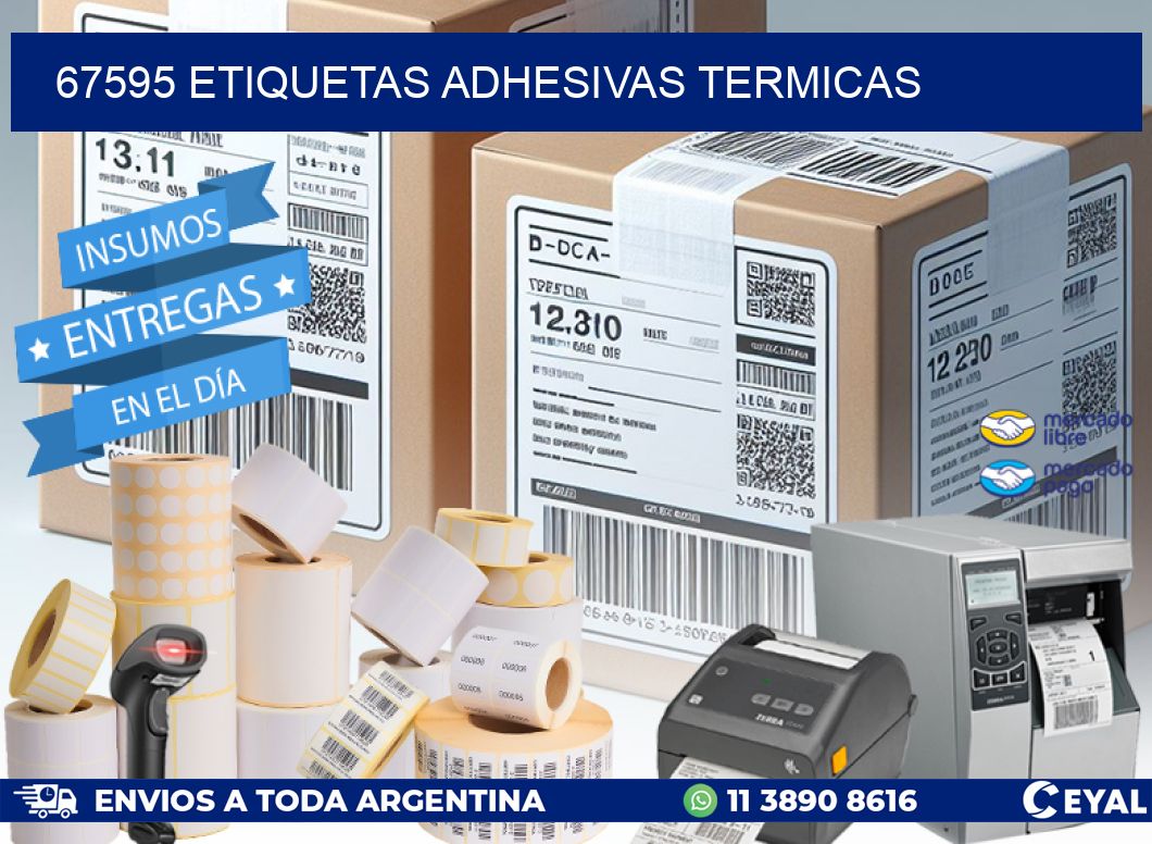 67595 etiquetas adhesivas termicas