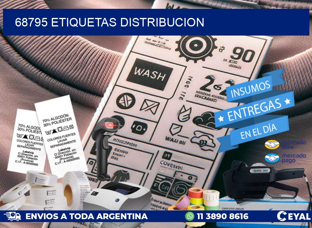 68795 etiquetas distribucion