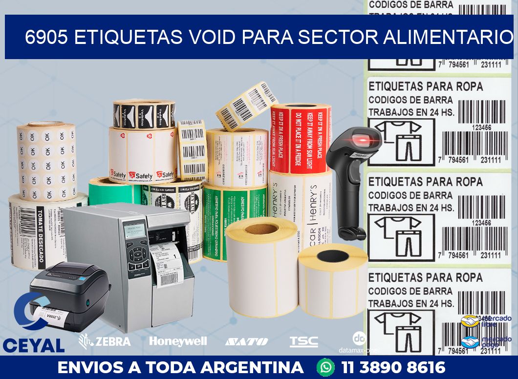 6905 ETIQUETAS VOID PARA SECTOR ALIMENTARIO