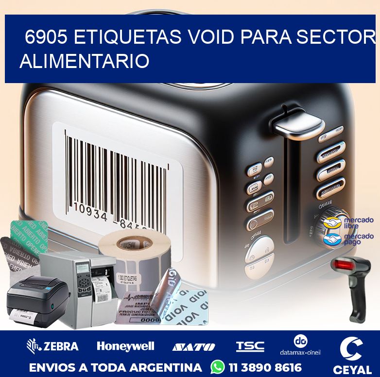 6905 ETIQUETAS VOID PARA SECTOR ALIMENTARIO