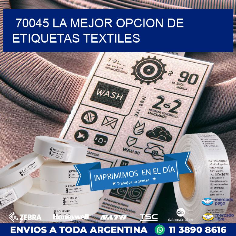 70045 LA MEJOR OPCION DE ETIQUETAS TEXTILES
