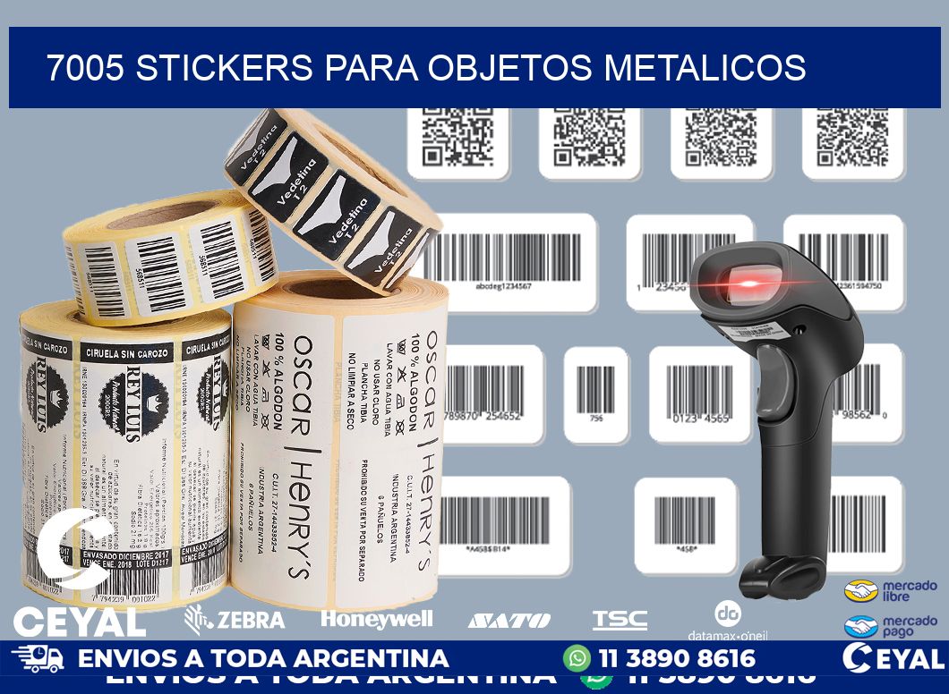 7005 STICKERS PARA OBJETOS METALICOS