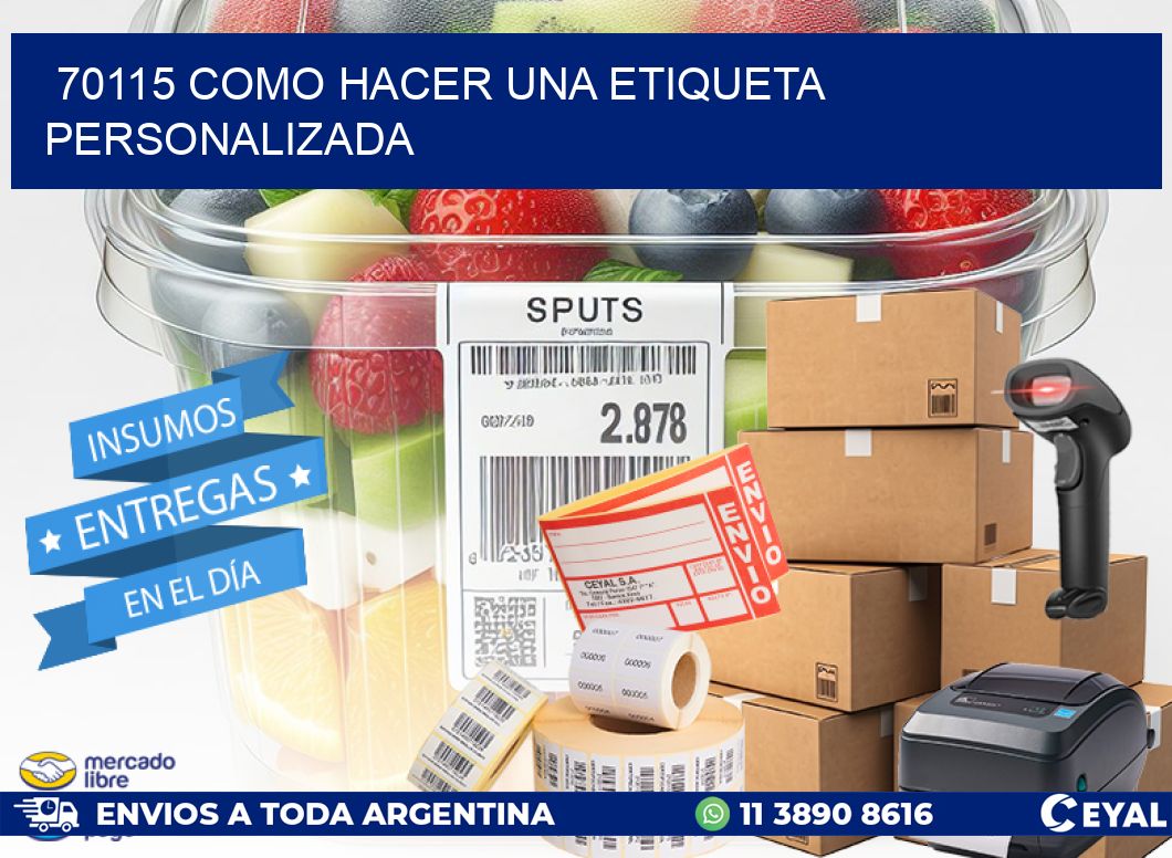 70115 como hacer una etiqueta personalizada