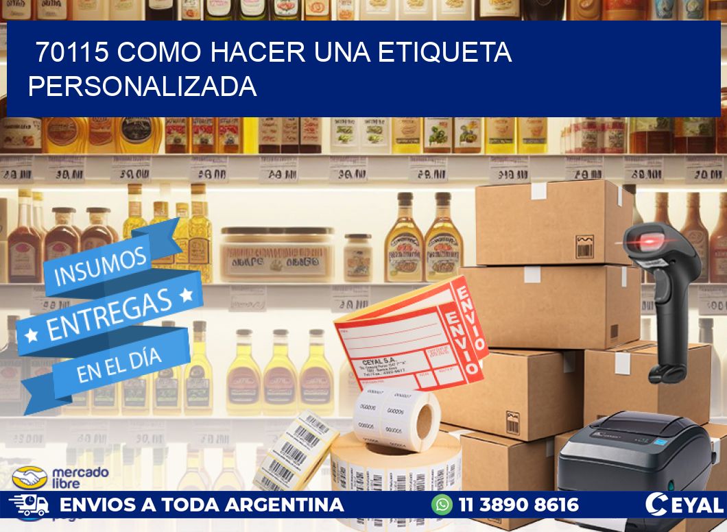 70115 como hacer una etiqueta personalizada