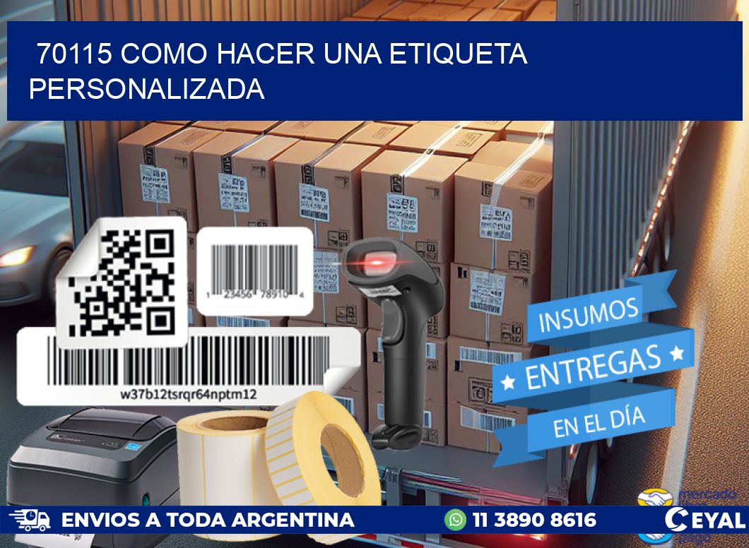 70115 como hacer una etiqueta personalizada