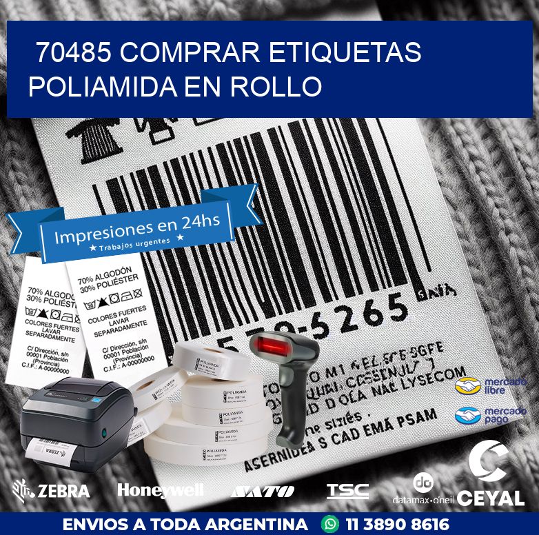 70485 COMPRAR ETIQUETAS POLIAMIDA EN ROLLO