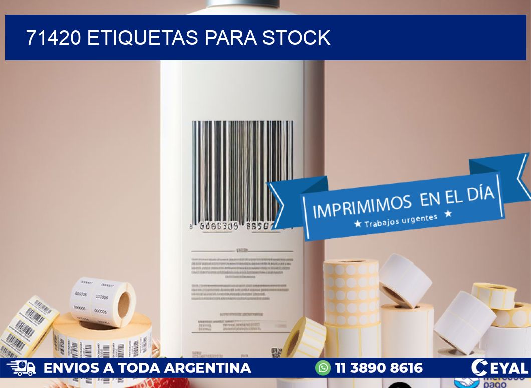 71420 ETIQUETAS PARA STOCK