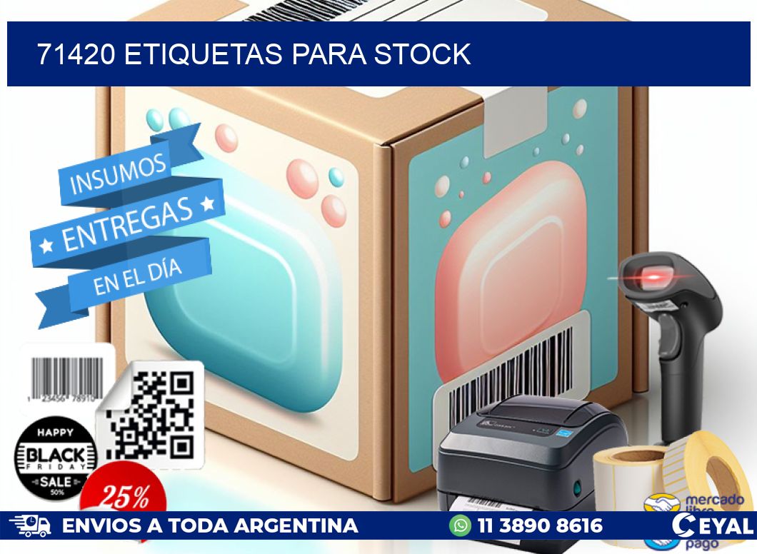 71420 ETIQUETAS PARA STOCK