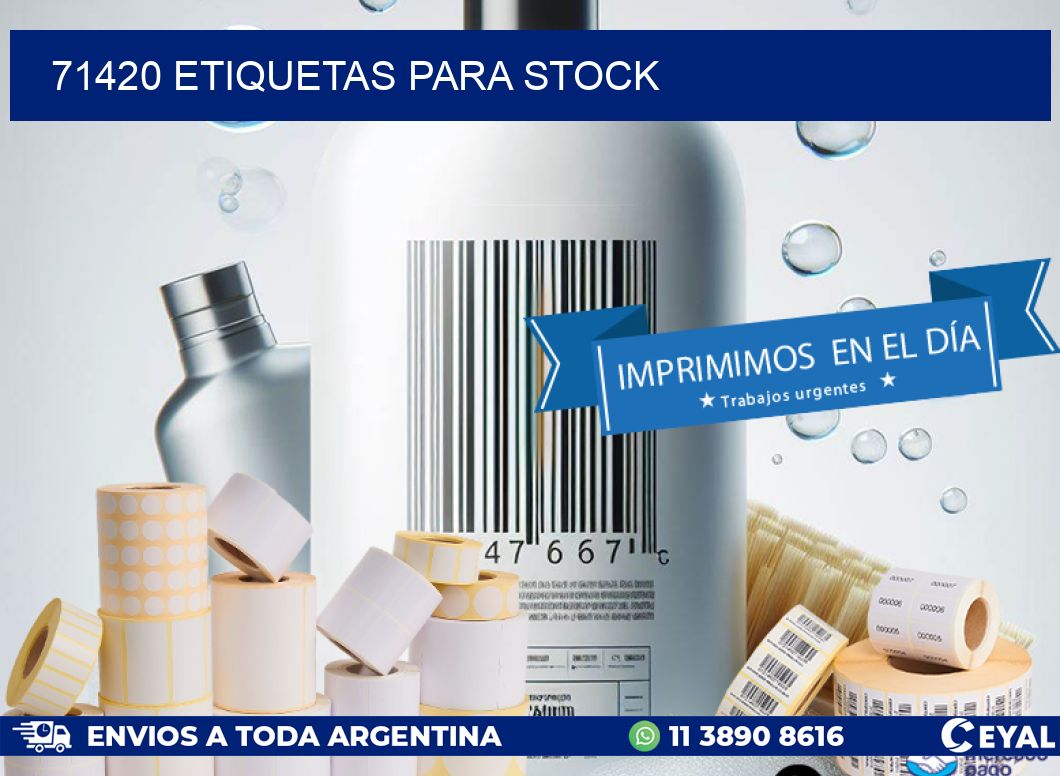 71420 ETIQUETAS PARA STOCK