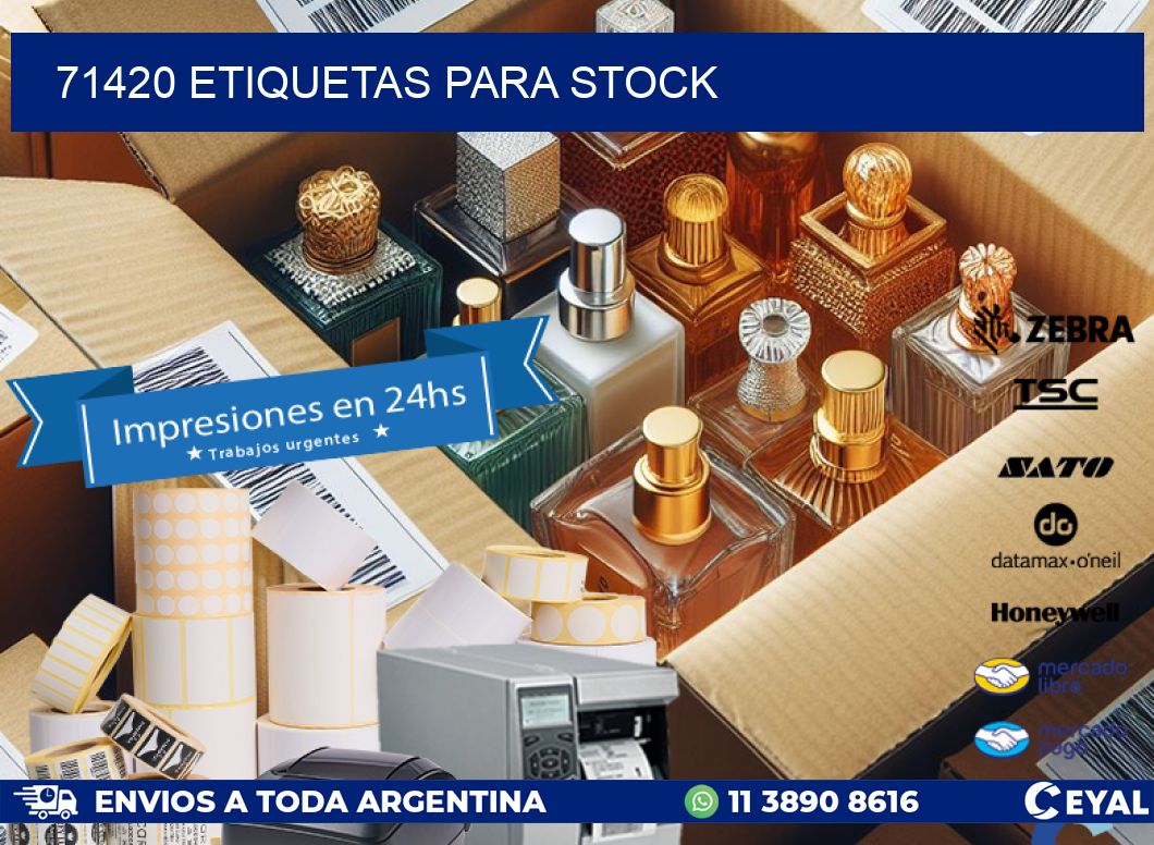 71420 ETIQUETAS PARA STOCK