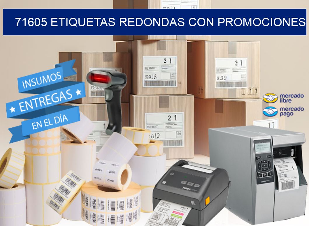 71605 ETIQUETAS REDONDAS CON PROMOCIONES