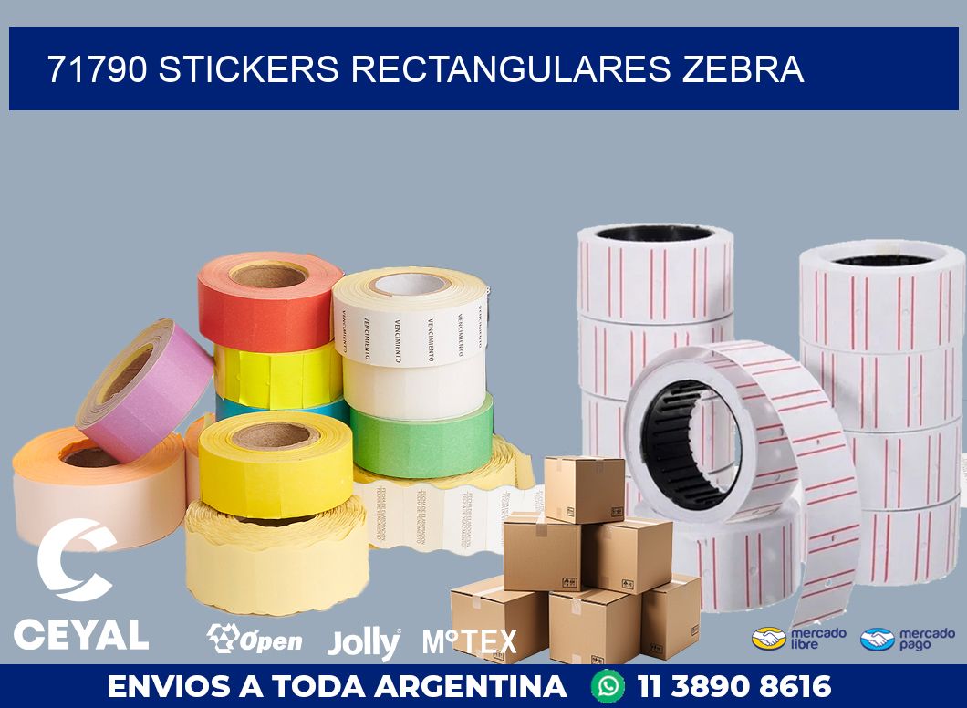 71790 Stickers rectangulares zebra