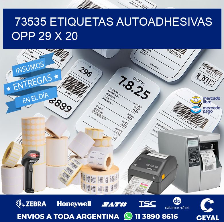 73535 ETIQUETAS AUTOADHESIVAS OPP 29 X 20