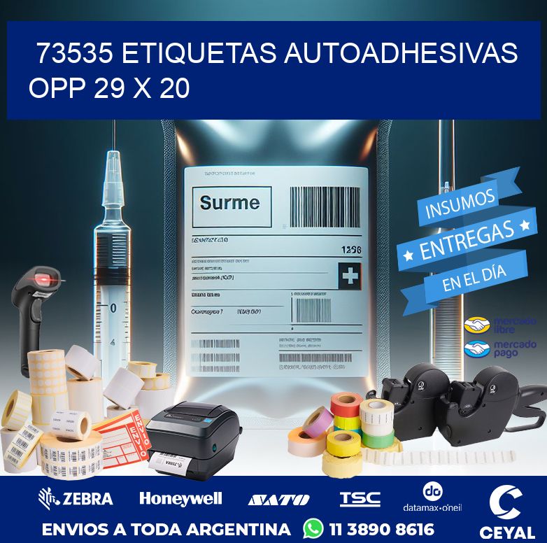 73535 ETIQUETAS AUTOADHESIVAS OPP 29 X 20