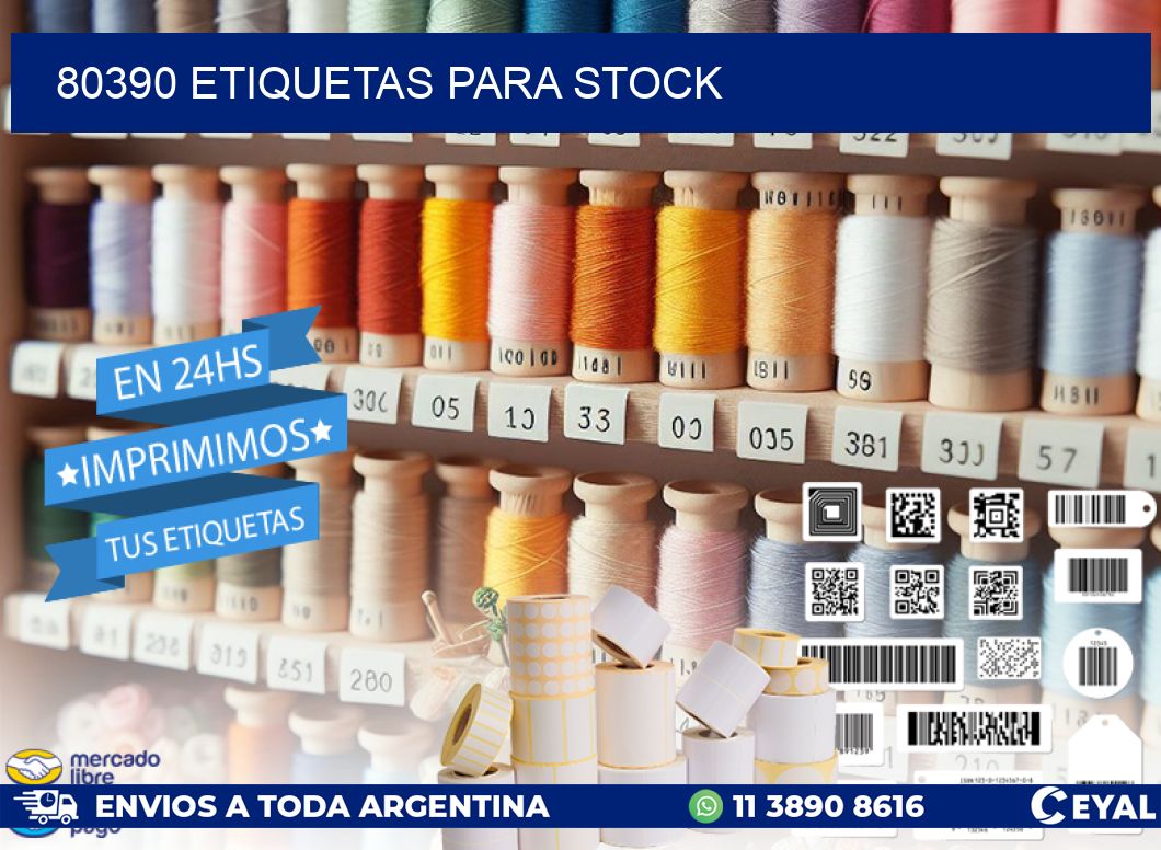 80390 ETIQUETAS PARA STOCK