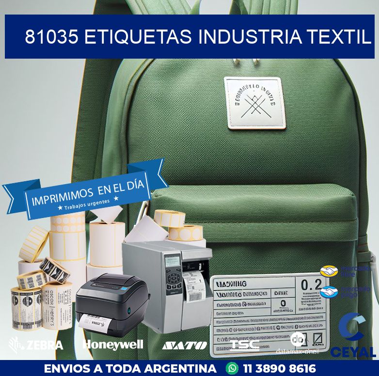 81035 ETIQUETAS INDUSTRIA TEXTIL