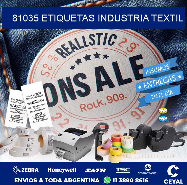 81035 ETIQUETAS INDUSTRIA TEXTIL