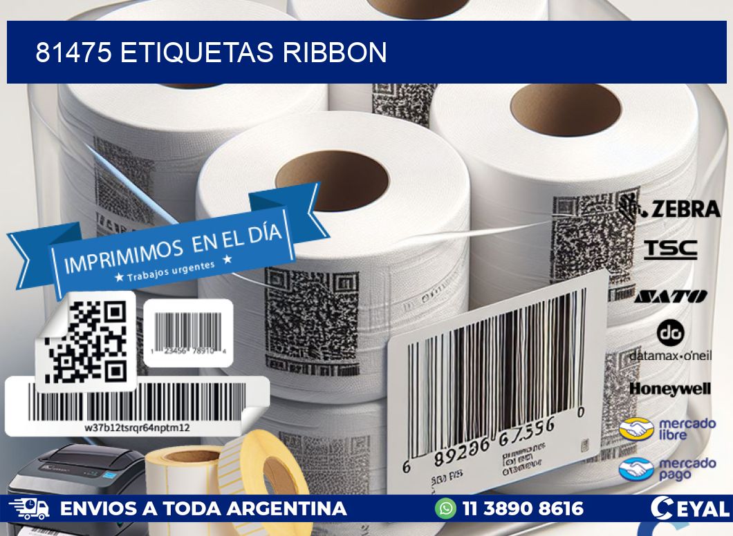 81475 ETIQUETAS RIBBON