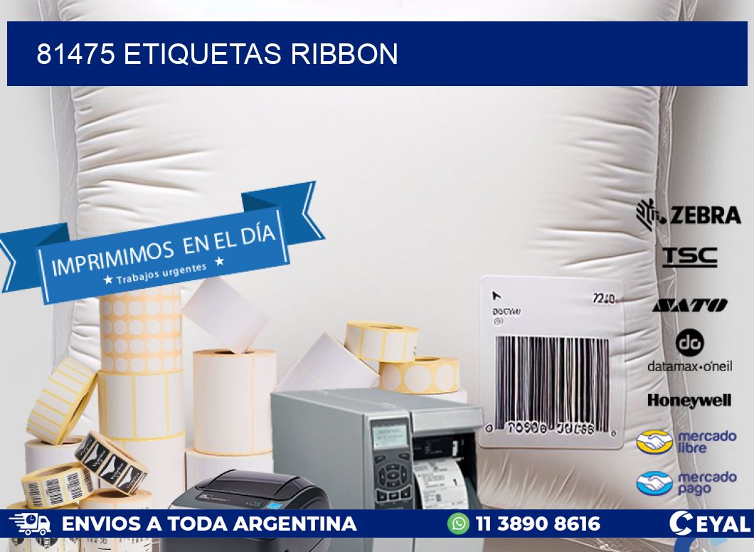 81475 ETIQUETAS RIBBON