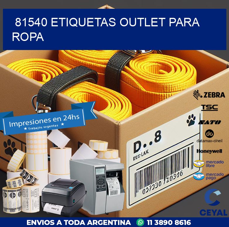 81540 ETIQUETAS OUTLET PARA ROPA