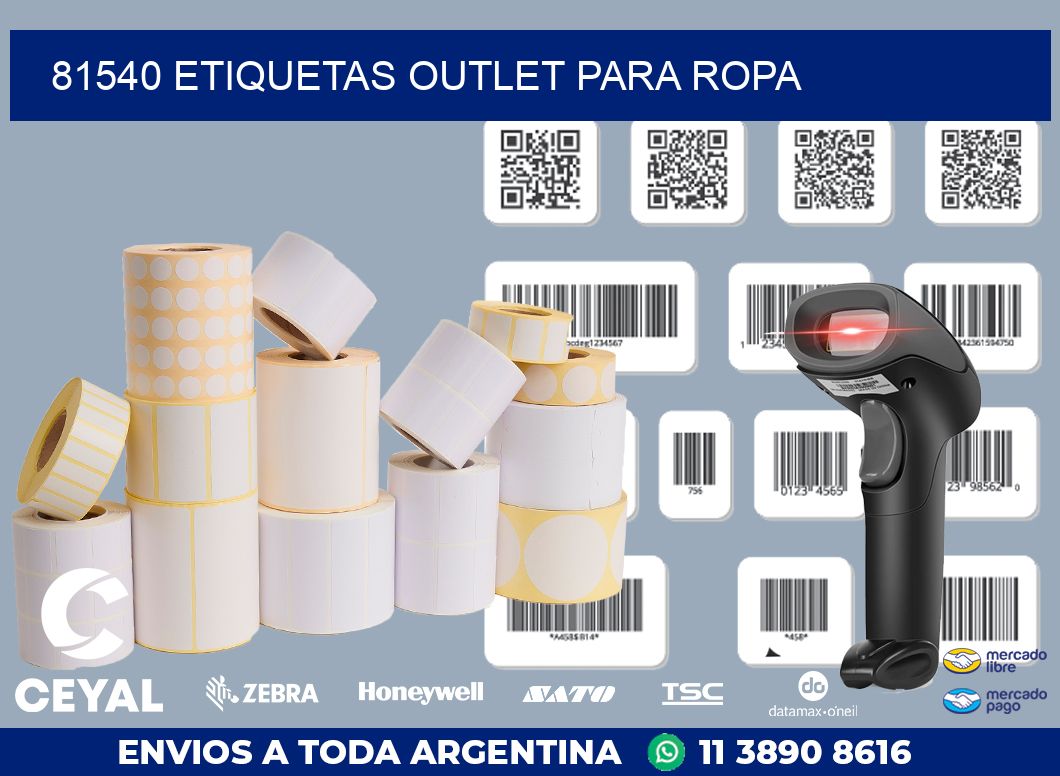 81540 ETIQUETAS OUTLET PARA ROPA