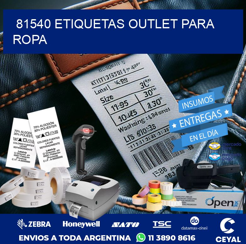 81540 ETIQUETAS OUTLET PARA ROPA