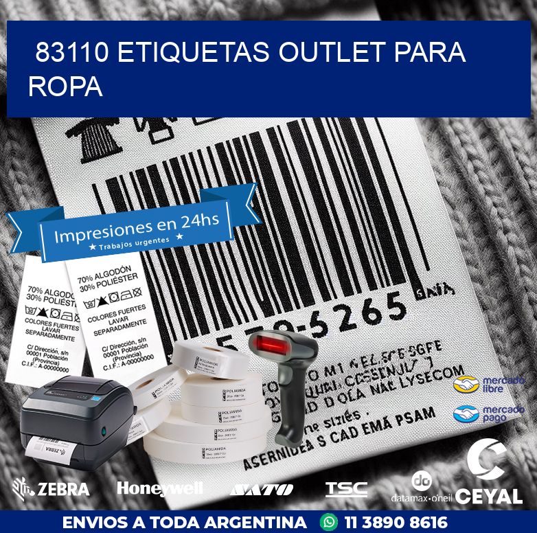 83110 ETIQUETAS OUTLET PARA ROPA
