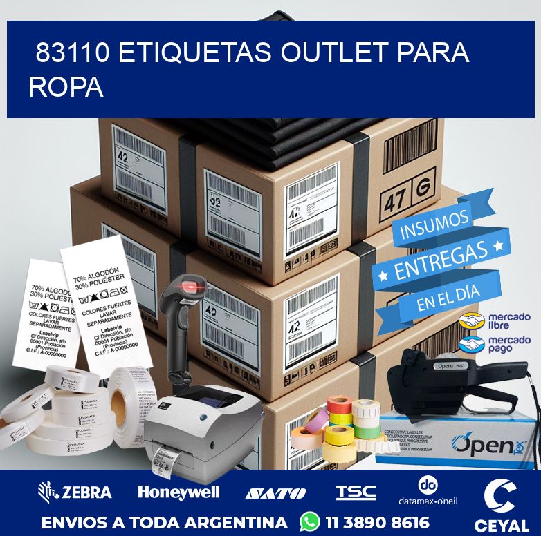 83110 ETIQUETAS OUTLET PARA ROPA