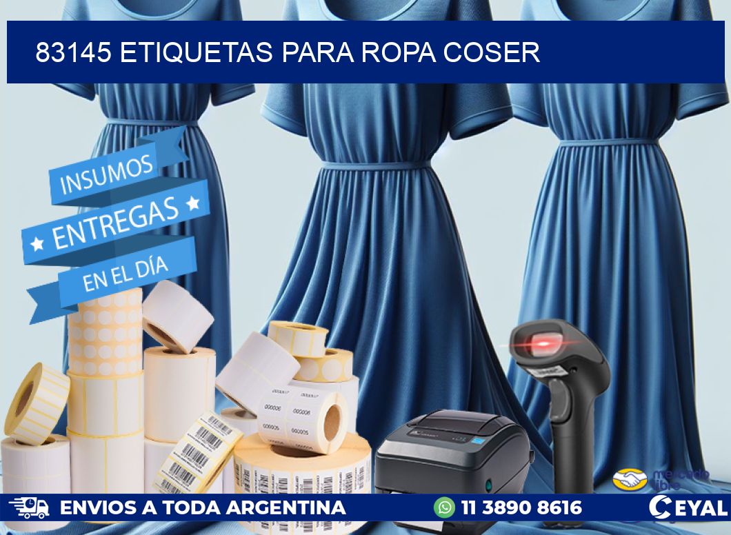 83145 ETIQUETAS PARA ROPA COSER