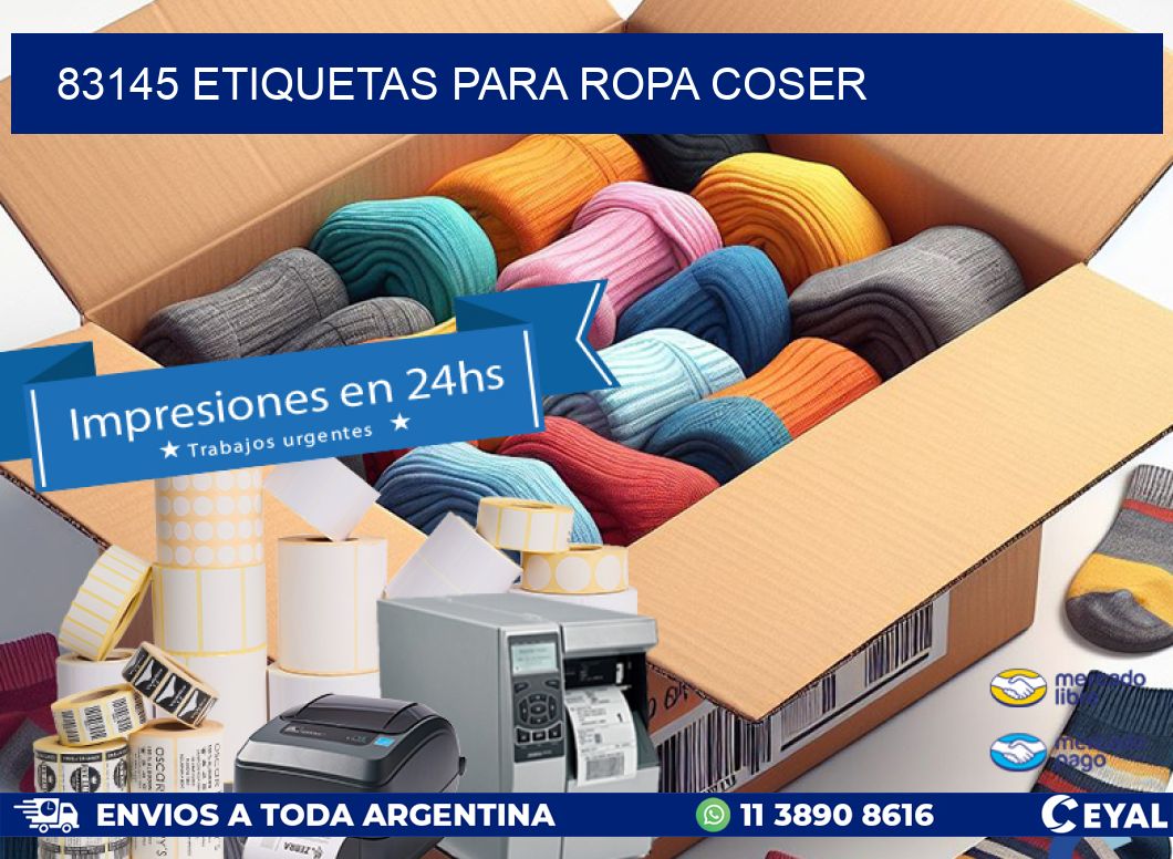 83145 ETIQUETAS PARA ROPA COSER