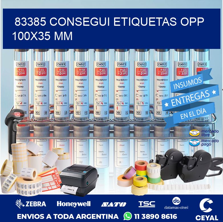 83385 CONSEGUI ETIQUETAS OPP 100X35 MM