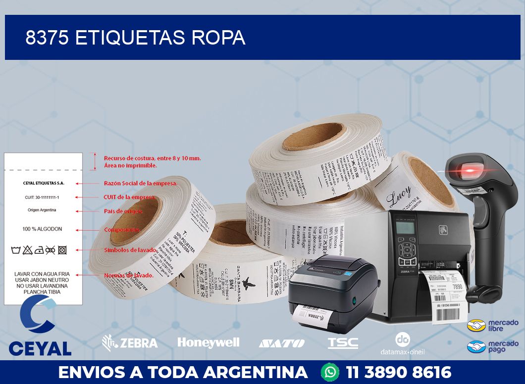 8375 ETIQUETAS ROPA