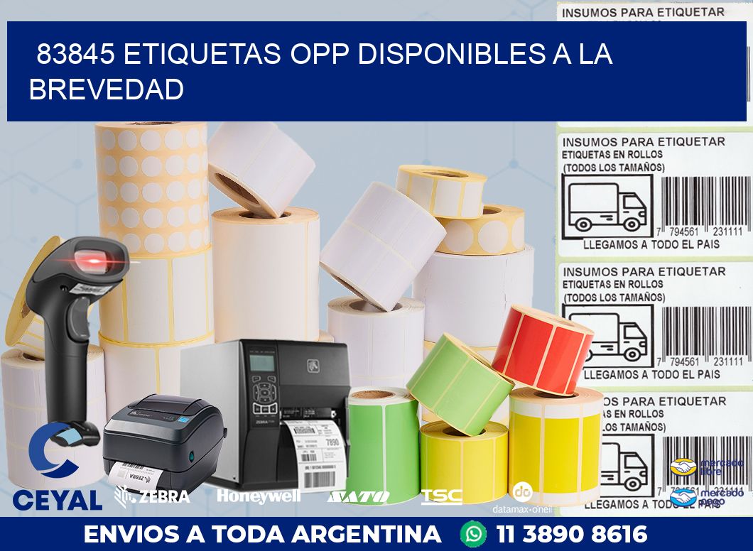 83845 ETIQUETAS OPP DISPONIBLES A LA BREVEDAD
