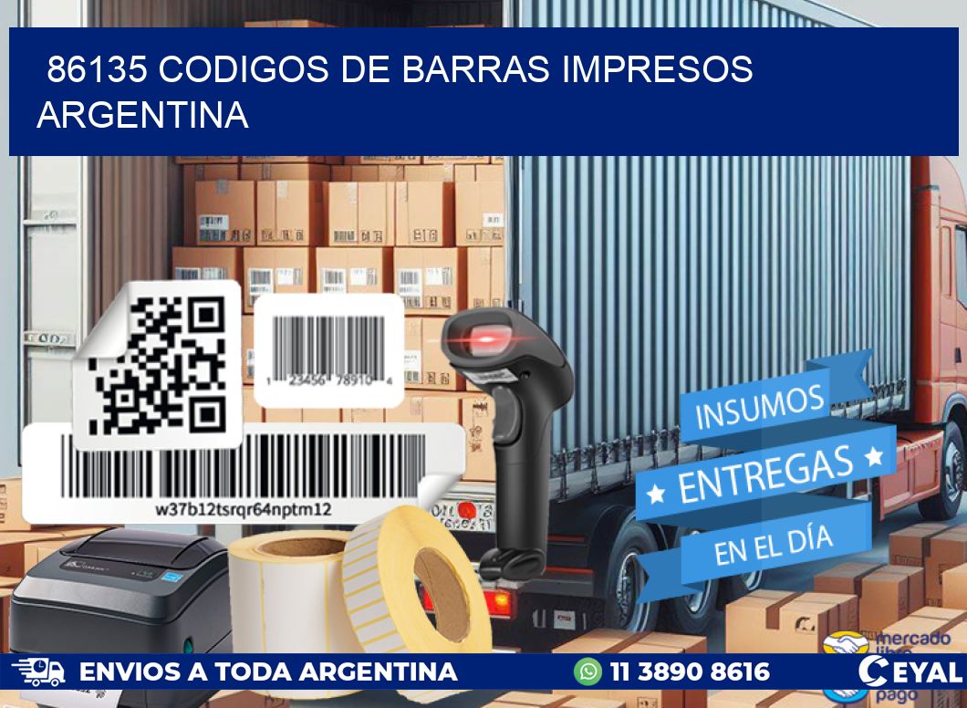 86135 Codigos de barras impresos Argentina