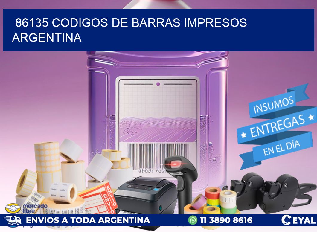 86135 Codigos de barras impresos Argentina
