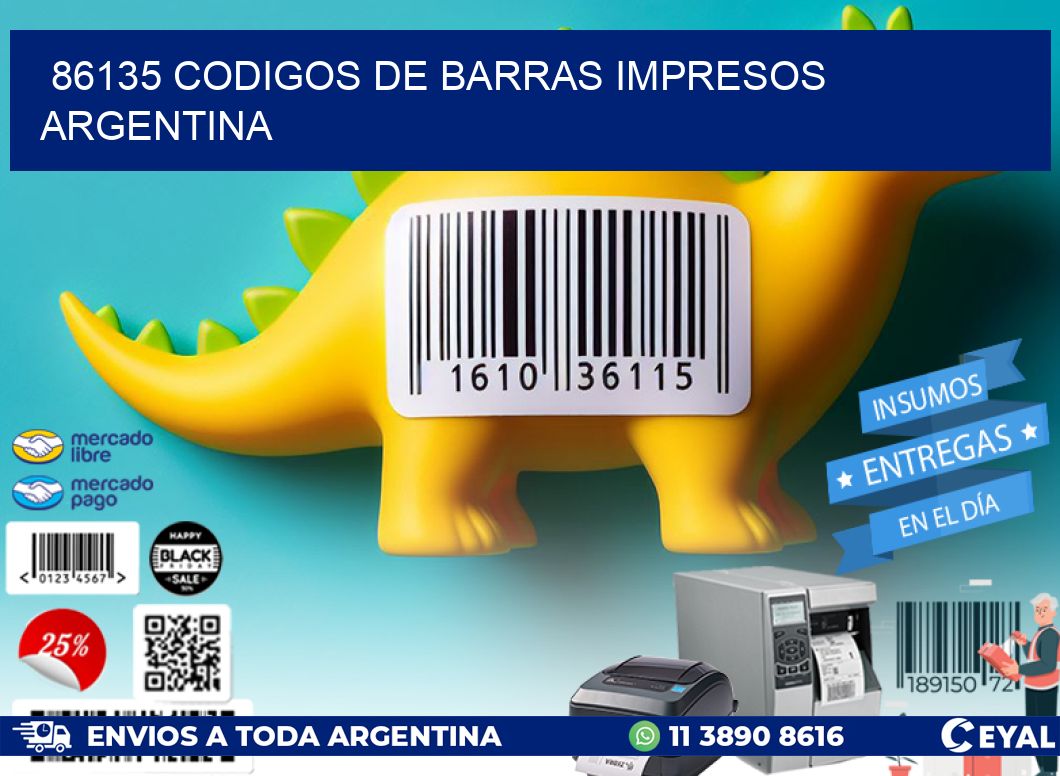 86135 Codigos de barras impresos Argentina