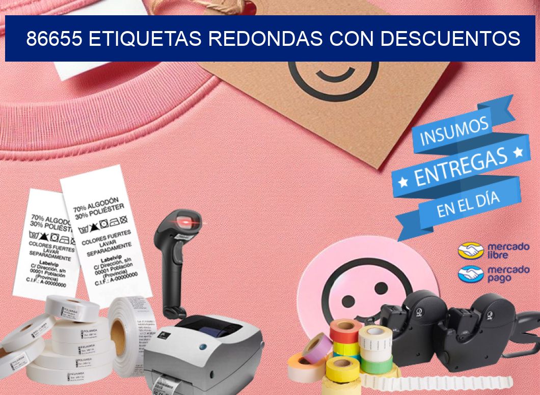 86655 ETIQUETAS REDONDAS CON DESCUENTOS