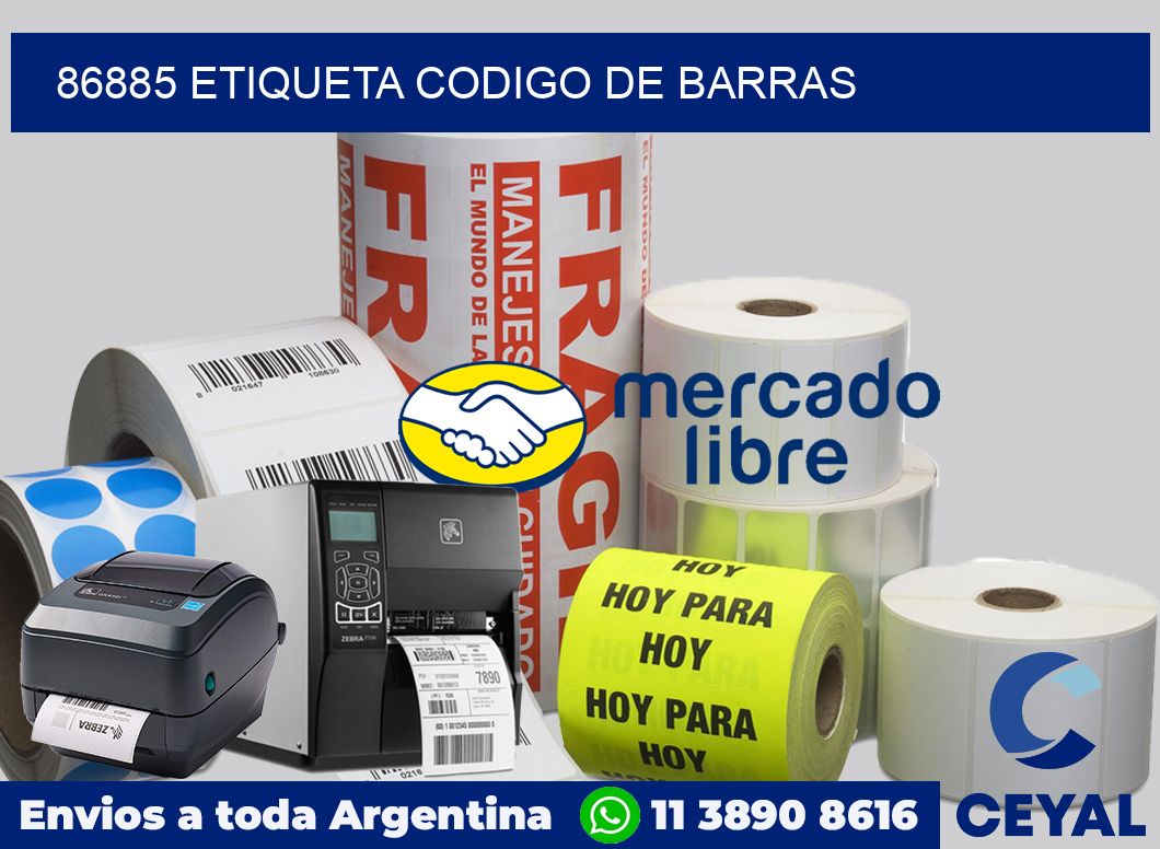 86885 etiqueta codigo de barras