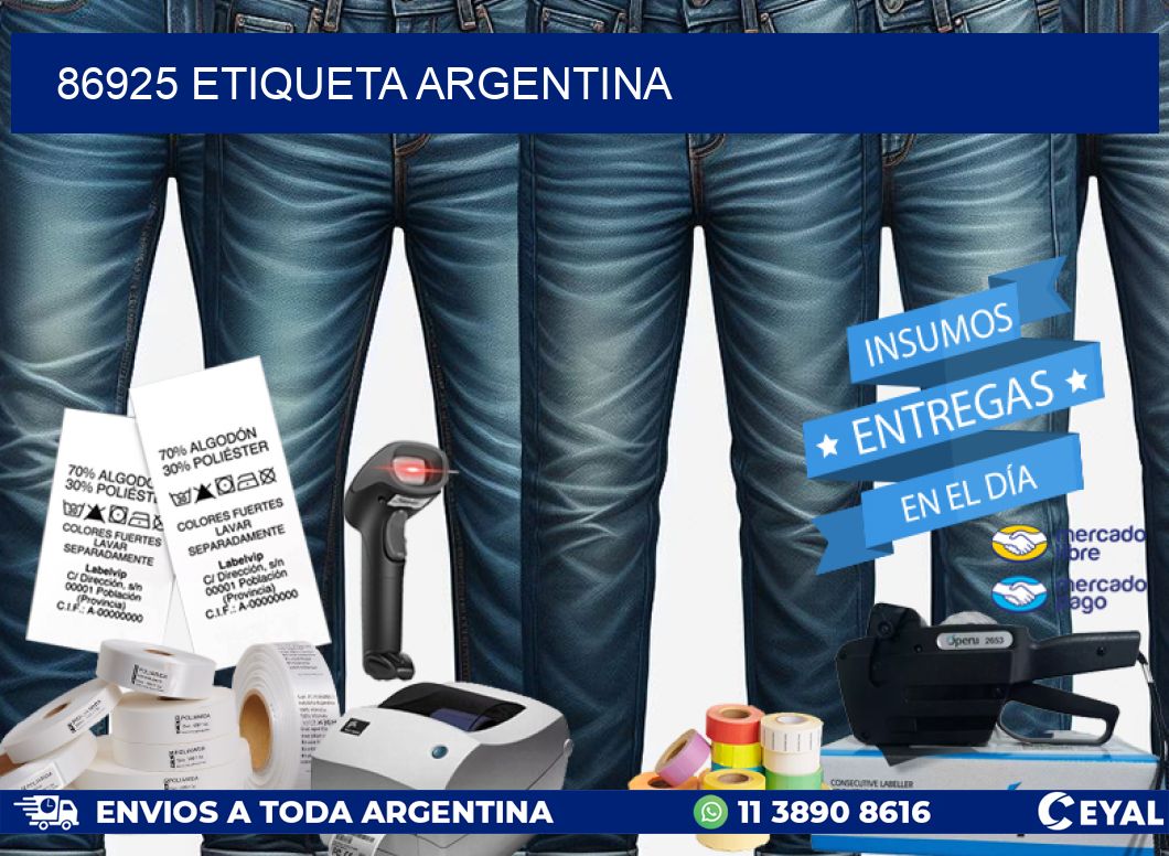 86925 ETIQUETA ARGENTINA