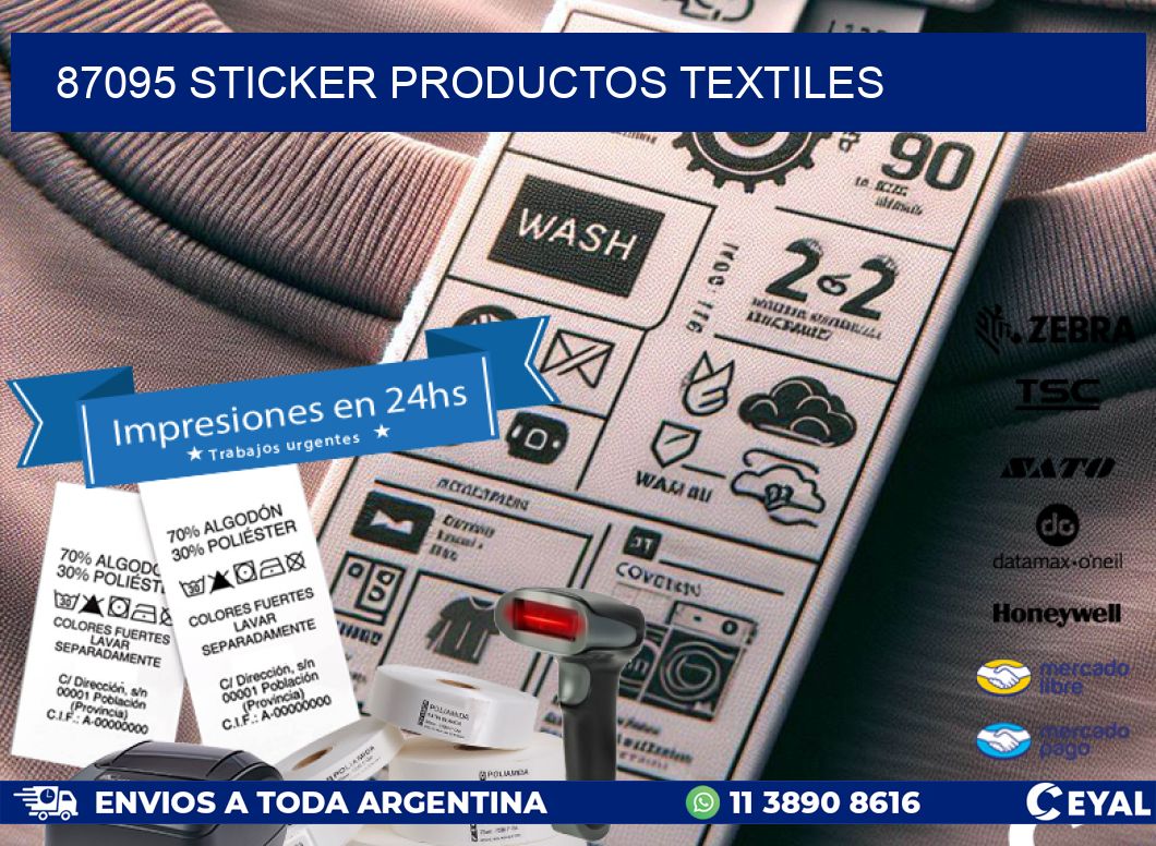 87095 STICKER PRODUCTOS TEXTILES
