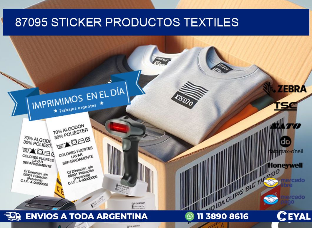 87095 STICKER PRODUCTOS TEXTILES