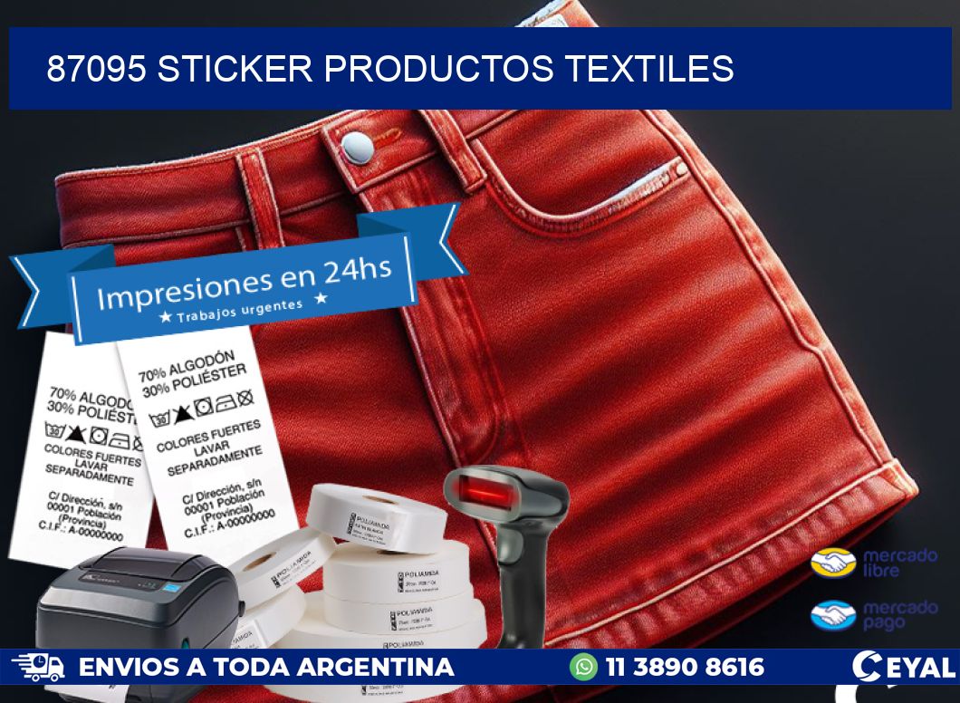 87095 STICKER PRODUCTOS TEXTILES