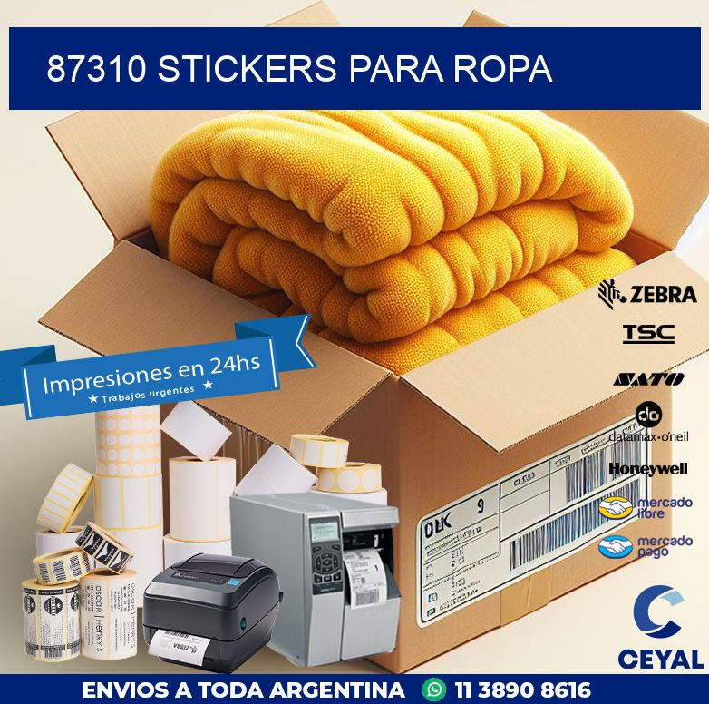 87310 STICKERS PARA ROPA