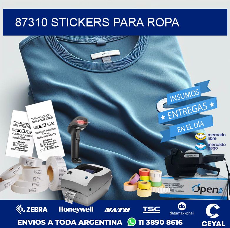 87310 STICKERS PARA ROPA