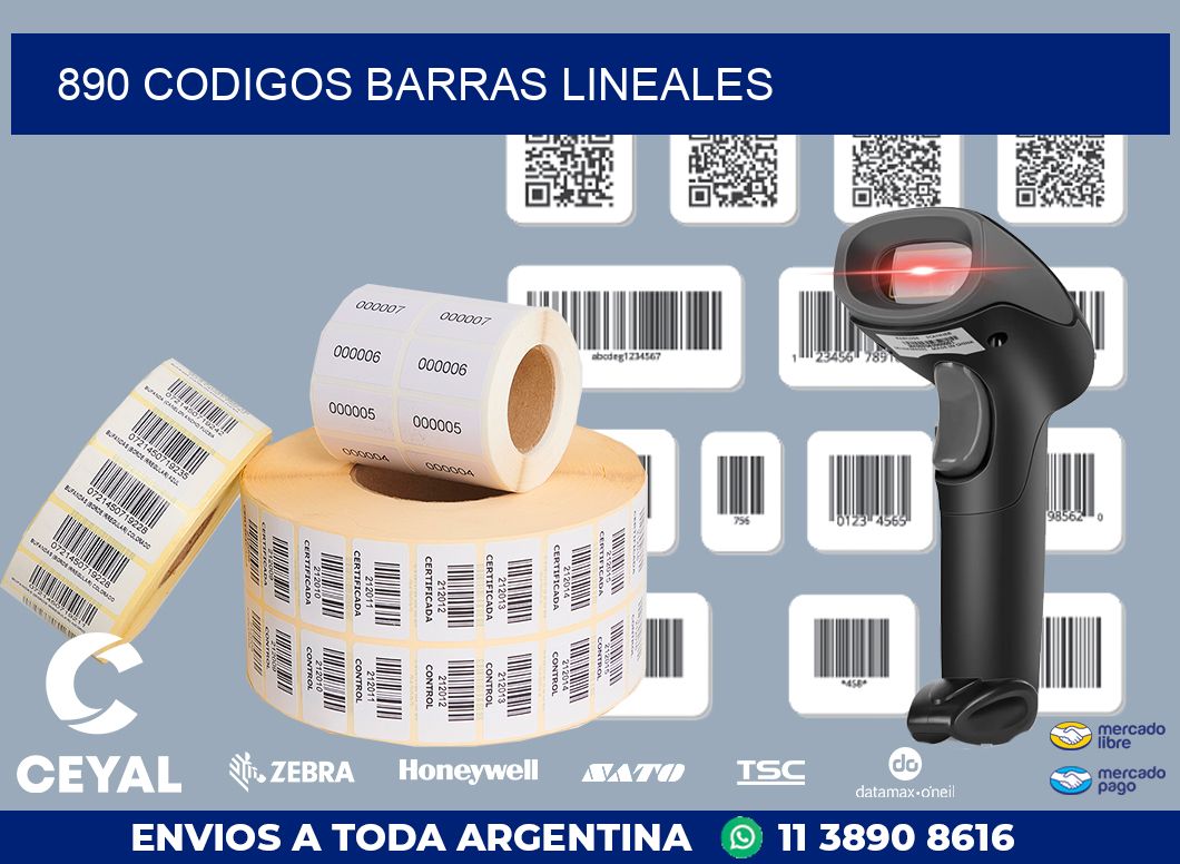 890 CODIGOS BARRAS LINEALES