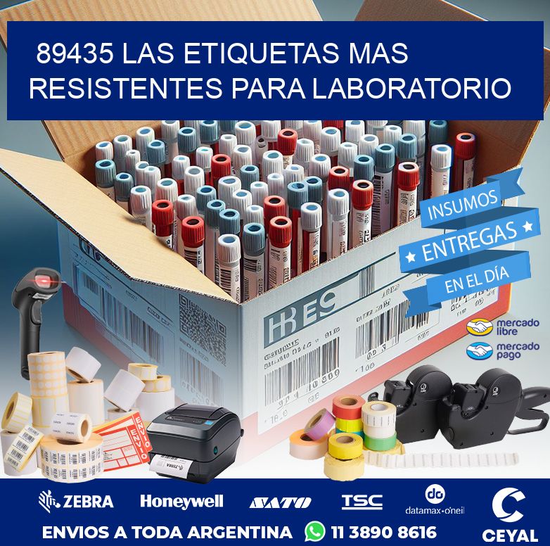 89435 LAS ETIQUETAS MAS RESISTENTES PARA LABORATORIO
