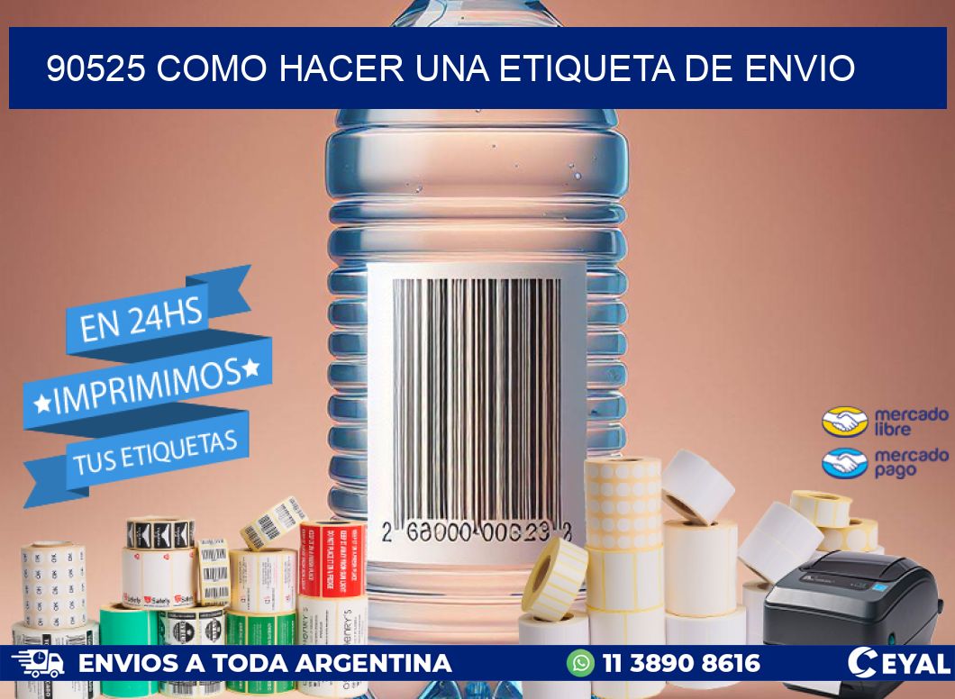 90525 como hacer una etiqueta de envio