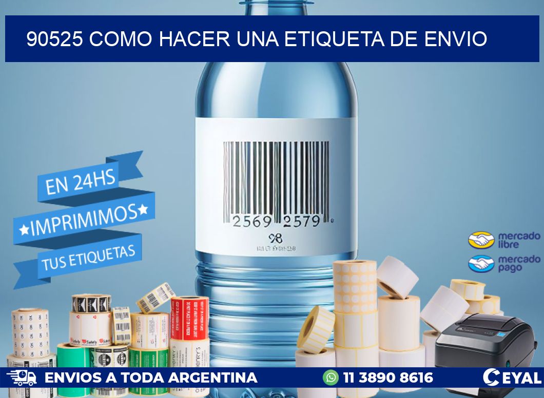 90525 como hacer una etiqueta de envio