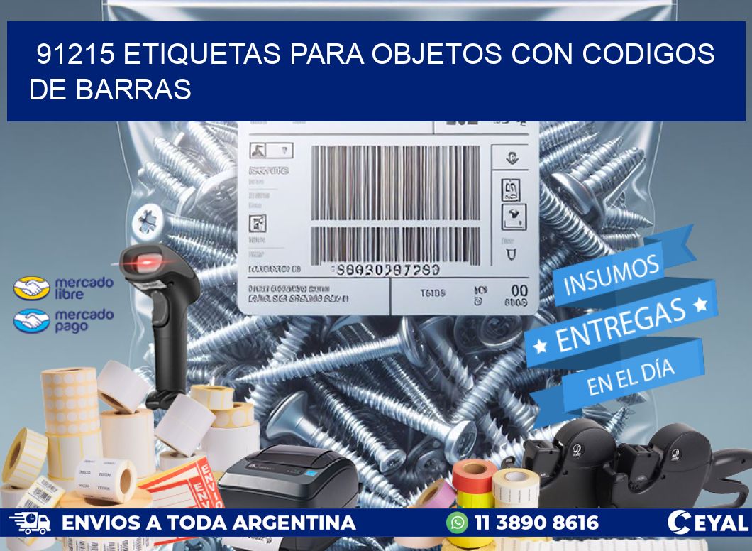 91215 ETIQUETAS PARA OBJETOS CON CODIGOS DE BARRAS
