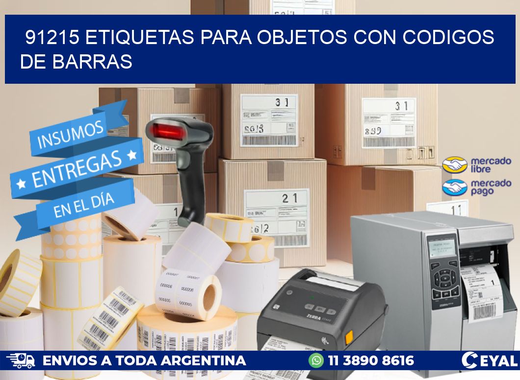 91215 ETIQUETAS PARA OBJETOS CON CODIGOS DE BARRAS